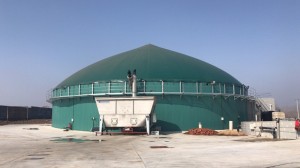 Anaerober Fermenter der Biogasanlage